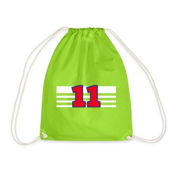 Numéro 11 France - Sac de sport léger - vert néon - Devant