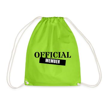Official Member - Crew Team Club Mitglied Event - Turnbeutel - Neongrün - Vorne