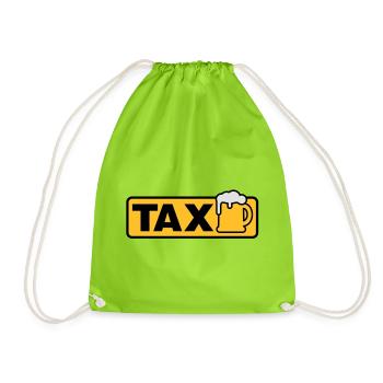 Taxi Bier - Turnbeutel - Neongrün - Vorne