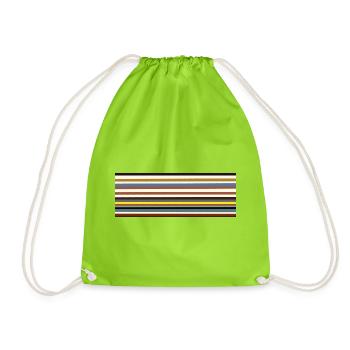Designklassiker Streifen-Muster Vintage - Turnbeutel - Neongrün - Vorne