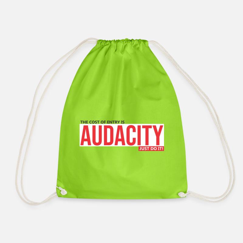 Audacity Mut zum Sprung - Turnbeutel - Neongrün