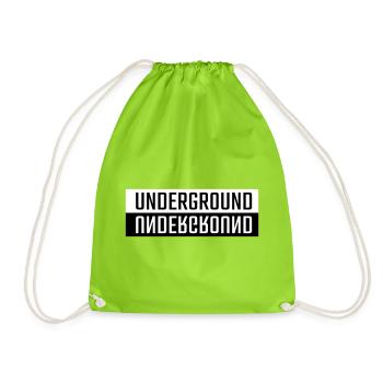 Background double font - Drawstring Bag - neon green - Front