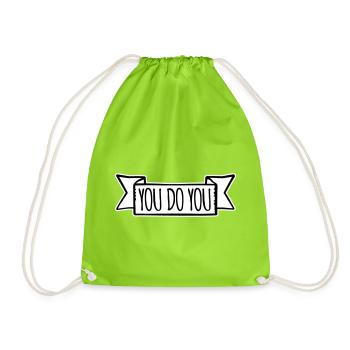 Tu fais ton drôle Confiance en toi Logo de la liberté - Sac de sport léger - vert néon - Devant