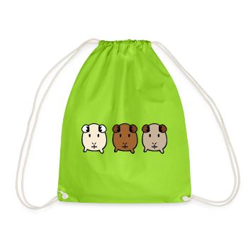 guinea pig - Drawstring Bag - neon green - Front