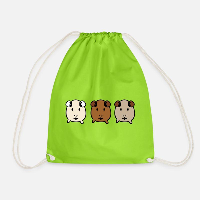 guinea pig - Drawstring Bag - neon green