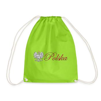 Polska - Poland - Drawstring Bag - neon green - Front