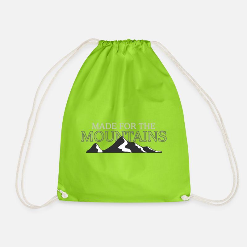 Made For The Mountains - Drawstring Bag - neon green