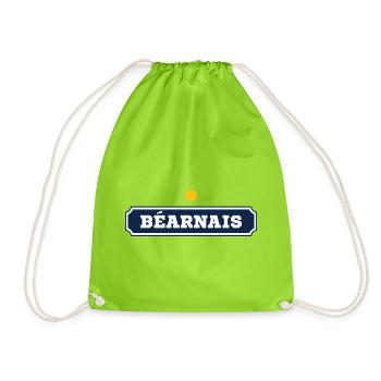 Bearnais T-Shirt Cadeau Humour - Sac de sport léger - vert néon - Devant