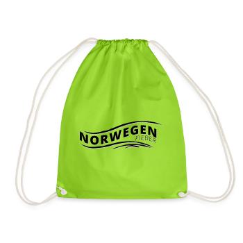 Nordische Wellenfaser Muster - Turnbeutel - Neongrün - Vorne