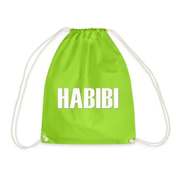 habibi chéri chéri chéri petite amie meilleur meilleur amour besti - Sac de sport léger - vert néon - Devant