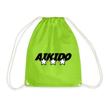 Aikido – Kampfsport – Aikido - Turnbeutel - Neongrün - Vorne