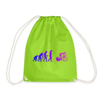 Attention aux fans de vélo de route, déclaration simple - Sac de sport léger - vert néon - Devant