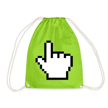 Original mouse hand - Drawstring Bag - neon green - Front