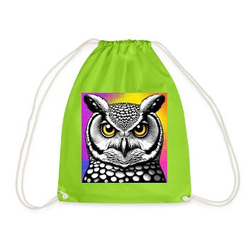 hibou - Sac de sport léger - vert néon - Devant