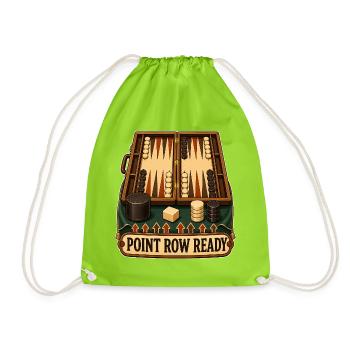 POINT ROW READY - Drawstring Bag - neon green - Front