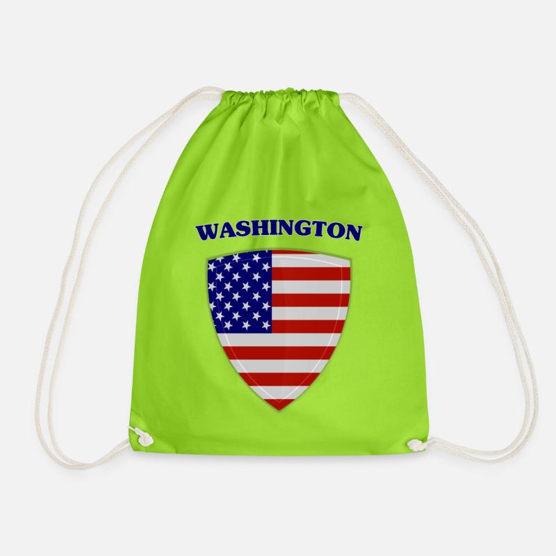 Washington - Drawstring Bag - neon green