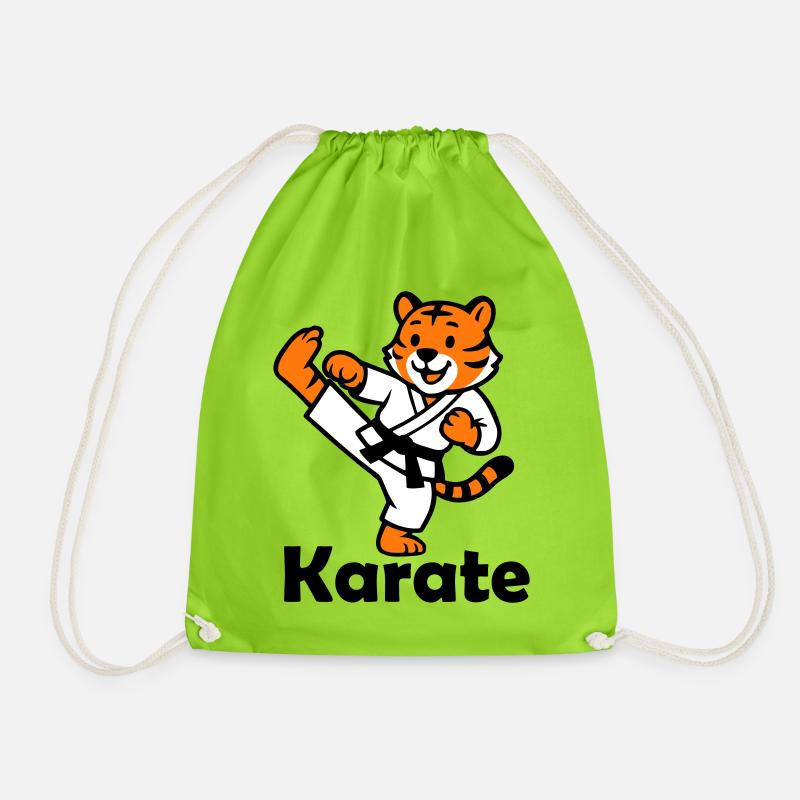 Karate Tiger - Turnbeutel - Neongrün
