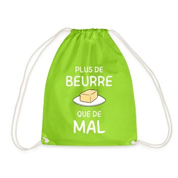 More Butter than Evil - Drawstring Bag - neon green - Front