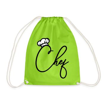Chef Chef - Drawstring Bag - neon green - Front