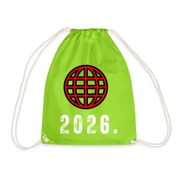 Red Globe 2026 Gridlines - Turnbeutel - Neongrün - Vorne