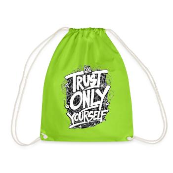 Fais-toi confiance seulement à toi - Sac de sport léger - vert néon - Devant