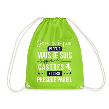 Je Ne Suis Pas Parfait Mais Je Suis Supporter D... - Sac de sport léger - vert néon - Devant