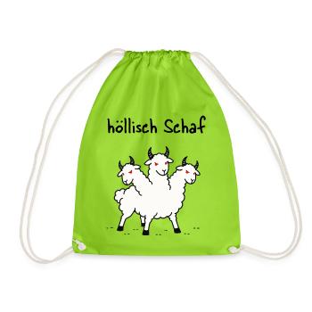 höllisch Scharf - Turnbeutel - Neongrün - Vorne