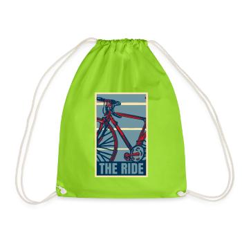 The Road Bike Tour Cycling - Drawstring Bag - neon green - Front