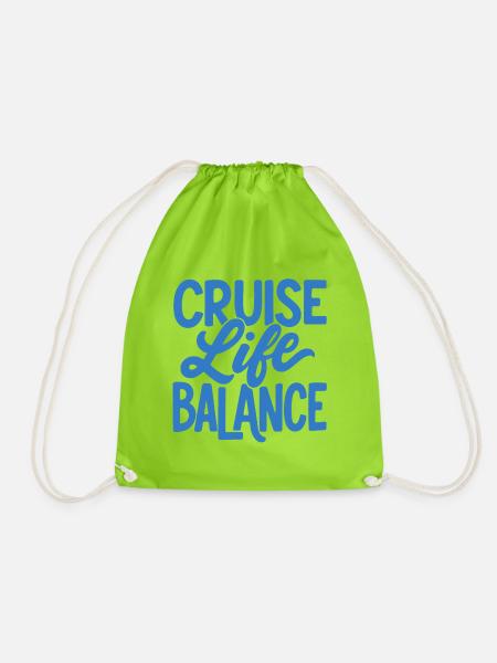 Cruise Life Balance - Turnbeutel - Neongrün