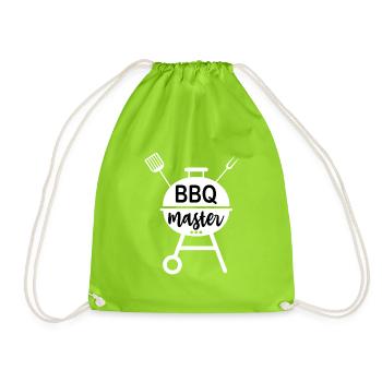 BBQ master- Grill Master Gifts - Drawstring Bag - neon green - Front
