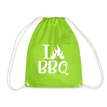 BBQ Gifts, BBQ Gifts - Drawstring Bag - neon green - Front