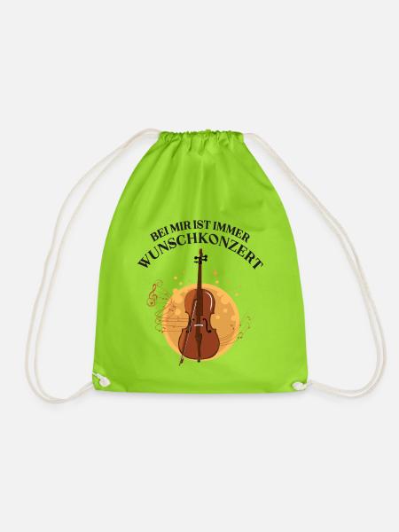 Cello Musiker Musiklehrer Cellist Cellisten Musik - Turnbeutel - Neongrün