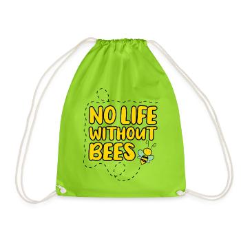 No Life Without Bees - Save the Bees - Sac de sport léger - vert néon - Devant