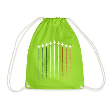 Jet Parade Tricolour - Drawstring Bag - neon green - Front