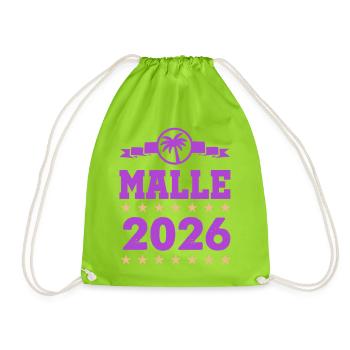 Malle 2026 Logo - Drawstring Bag - neon green - Front