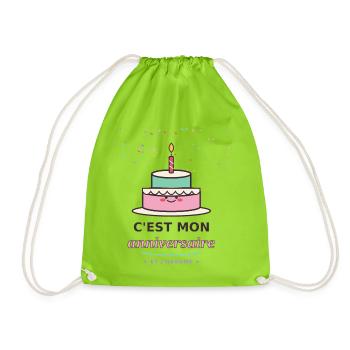 C'est mon anniversaire assumé - Sac de sport léger - vert néon - Devant