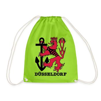 Duesseldorf Dusseldorf Düsseldorf loewe sailor - Drawstring Bag - neon green - Front
