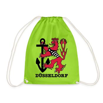 Duesseldorf Dusseldorf Düsseldorf Maritim Loewe - Drawstring Bag - neon green - Front
