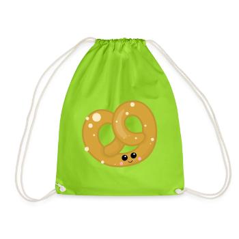 pretzel - Drawstring Bag - neon green - Front