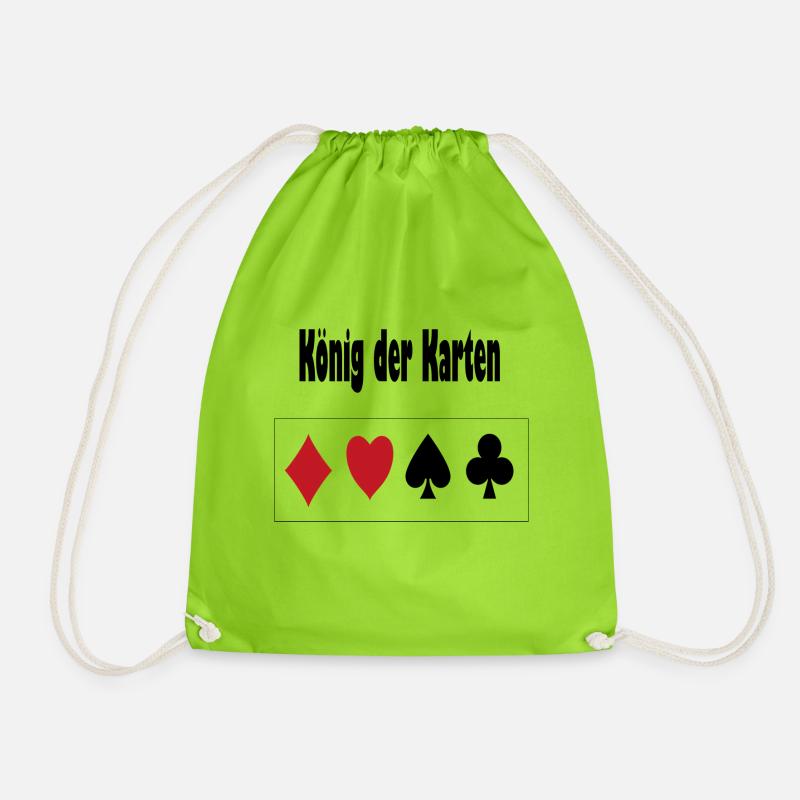 König der Karten - Turnbeutel - Neongrün