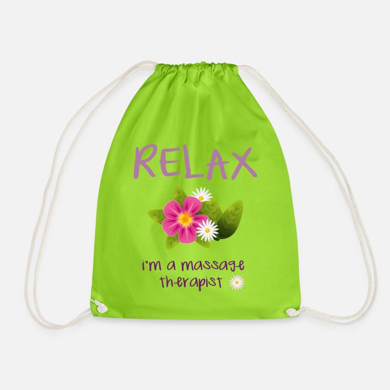 Massage Therapist Wellness - Turnbeutel - Neongrün