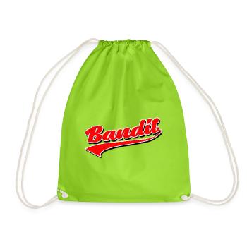 bandit voleur crime autocollant criminel hooligan gang - Sac de sport léger - vert néon - Devant