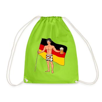 German Hot Boy - Drawstring Bag - neon green - Front