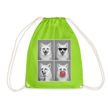 Polarfüchse Polarfuchs - Turnbeutel - Neongrün - Vorne