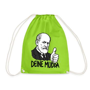 Sigmund Freud – Deine Mudda - Turnbeutel - Neongrün - Vorne