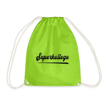 Superkollege Arbeitskollege Bester Kollege Freund - Turnbeutel - Neongrün - Vorne