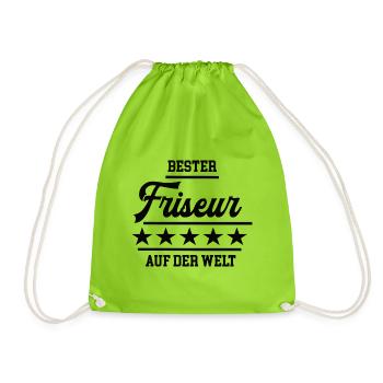Bester Friseur Weltbester Frisör Haarstylist - Turnbeutel - Neongrün - Vorne