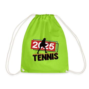 Tennis Spielerin Team Turnier Mannschaft 2025 - Turnbeutel - Neongrün - Vorne