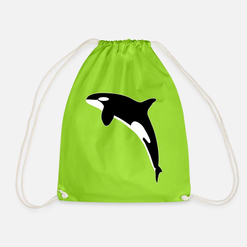 Killer whale killer whale - Drawstring Bag - neon green