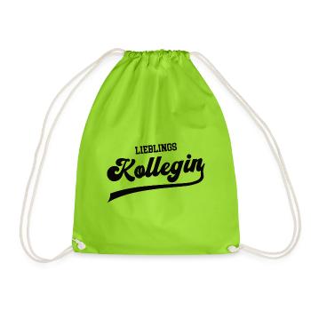 Lieblingskollegin Beste Kollegin Lieblings Kollege - Turnbeutel - Neongrün - Vorne
